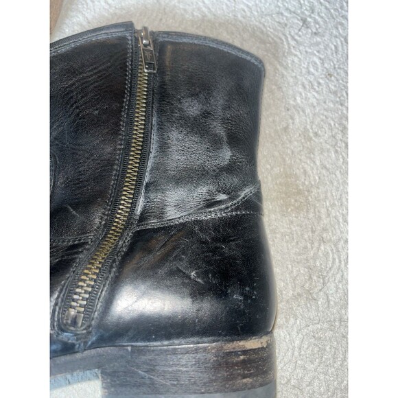 Women’s Frye Melissa Button Short Leather Ankle Booties size 6 Black - Picture 11 of 15